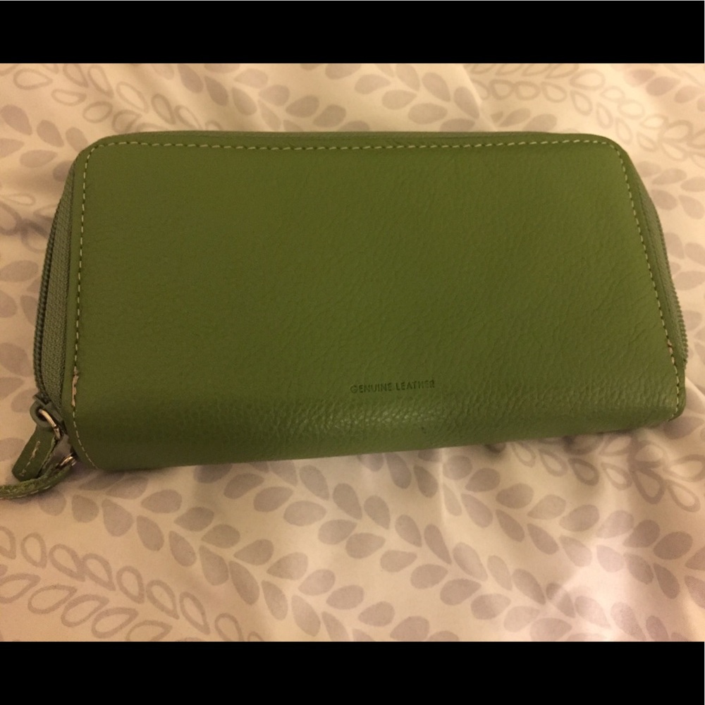 Large leather checkbook wallet. NWOT